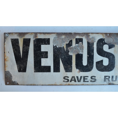 63 - Single sided plate steel enamel advertising sign for Venus Soap 