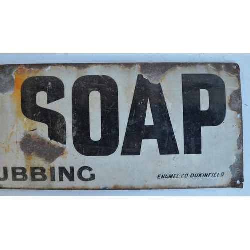 63 - Single sided plate steel enamel advertising sign for Venus Soap 