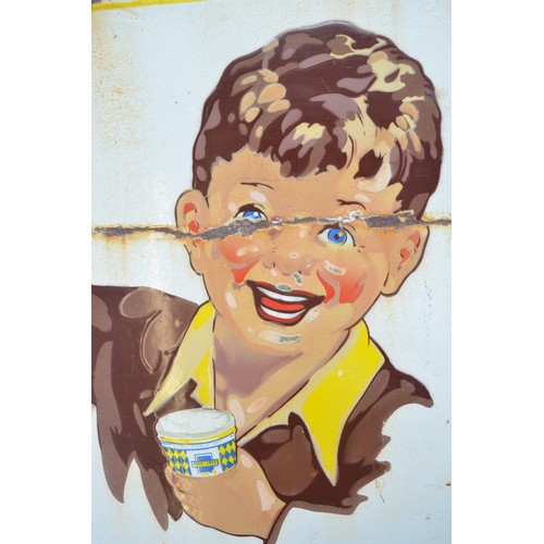 71 - Single sided plate steel enamel advertising sign for Midland Counties Ice Cream, 87.5x61cm