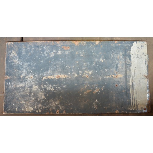 77 - Large enamel steel plate advertising sign for Eveready Flashlights, Batteries and Bulbs, 182.5x91.2c... 