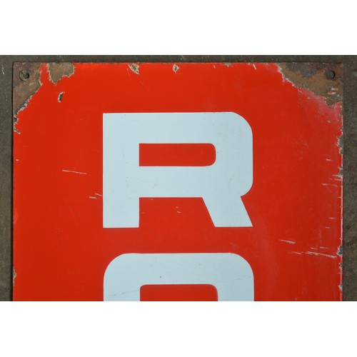 78 - Enamel steel plate advertising sign for Road Finder Tyres, 152.5x30.5cm