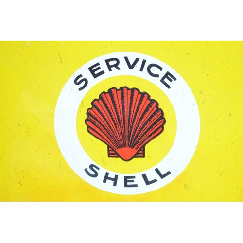 84 - Enamel steel plate advertising sign for Service Shell, 54.5x40cm