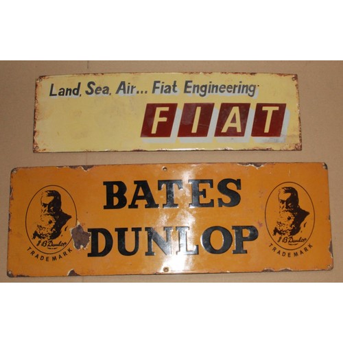 99 - Two single sided enamel signs
