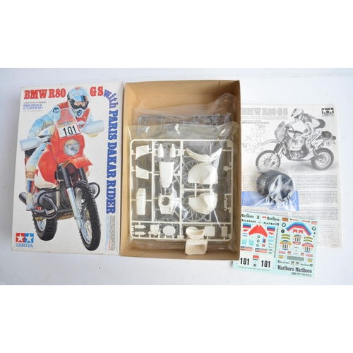 71 - Two 1/12 scale plastic model motorcycle kits from Tamiya to include 14054 Honda NXR750b'86 Paris Dak... 