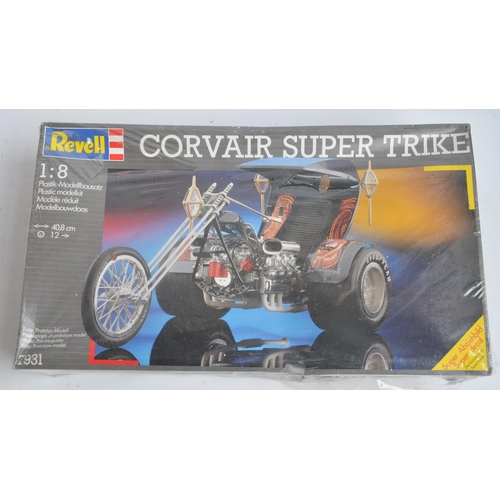 73 - Factory sealed 1/8 scale Revell 7931 Corvair Super Trike plastic model kit, boxed a little crushed a... 