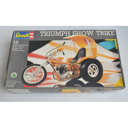 75 - Factory sealed 1/8 scale Revell 7953 Triumph Show Trike plastic model kit, boxed a little crushed