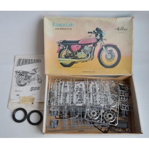 78 - Four unstarted 1/8 scale motorcycle plastic model kits from Heller, Heller/Humbrol and Revell to inc... 