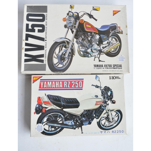 83 - Two unstarted 1/10 scale Yamaha plastic motorbike model kits from Nichimo to include an XV750 Specia... 