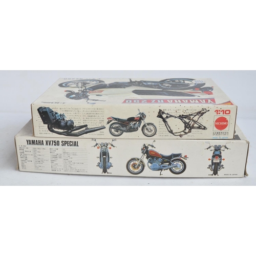 83 - Two unstarted 1/10 scale Yamaha plastic motorbike model kits from Nichimo to include an XV750 Specia... 