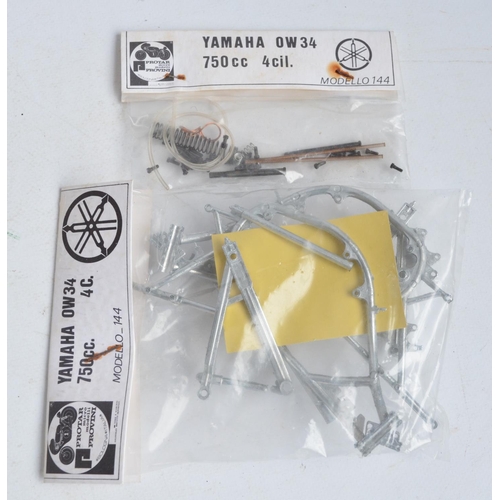 90 - Two unbuilt 1/9 scale Yamaha motorbike model kits from Protar (plastic with metal parts and frames) ... 