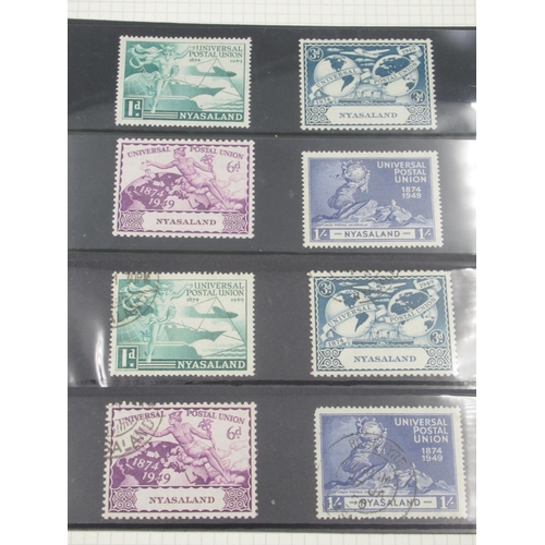 816 - Comprehensive and Impressive Presentation of Nyasaland stamps and covers in 7 folders/albums to inc.... 