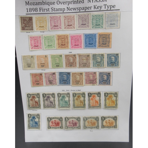 816 - Comprehensive and Impressive Presentation of Nyasaland stamps and covers in 7 folders/albums to inc.... 