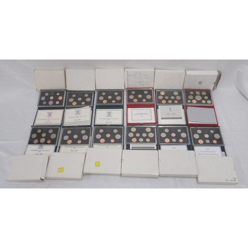 777 - Royal Mint Proof Coin Collection 1983, 1986, 1987(x4), 1988, 1989(x2), 1990(x2) & 1999 Deluxe Proof ... 