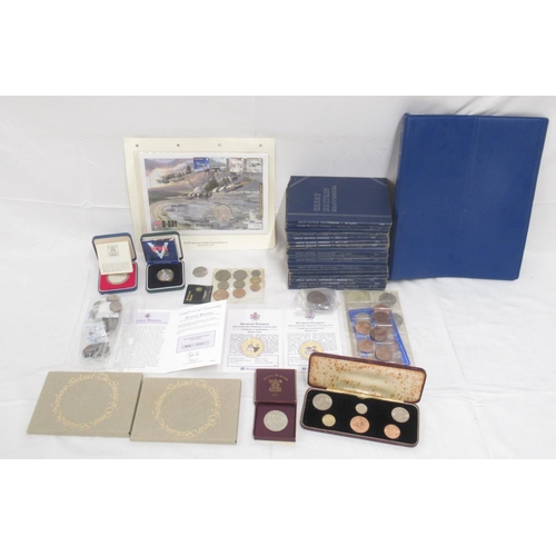 778 - Royal Mint silver proof Queens Silver Jubilee crown, Westminster The 60th Anniversary of D-Day Coin ... 