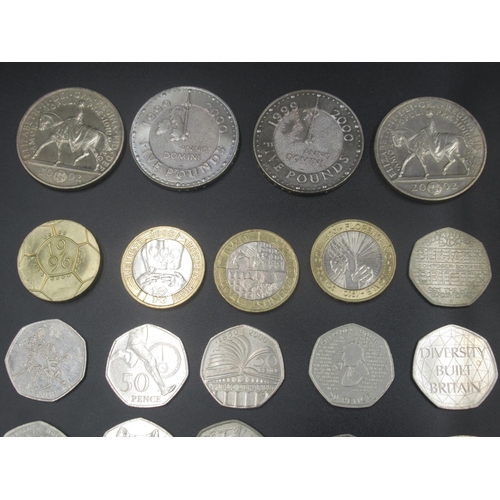 780 - Assorted collection of GB coinage to inc. 8 Queen Victoria silver content coins (gross 2.2ozt) 4 £5 ... 