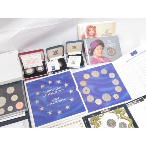 763 - Royal Mint - UK Proof Coin Collection 1989-1992(without white box) 1993-1995 & 1998 (with white box)... 