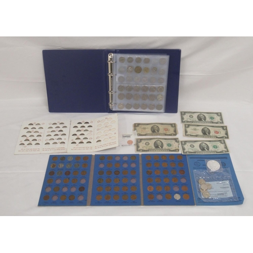 761 - Collection of assorted c19th/20th American coins to inc. a folder cont. various quarter-dollars, hal... 