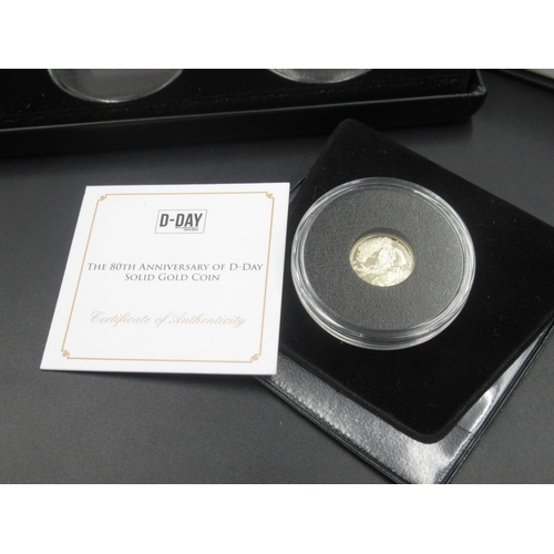 686 - Jubilee Mint the Pure 24-Carat Gold Proof Coin Collection, Jubilee Mint The 80th Anniversary of D-Da... 