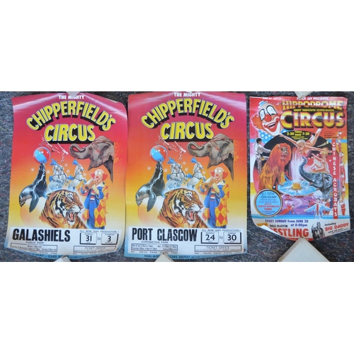 1156 - Eight circus event advertising posters to include 3x Gandey's Circus circa 1990's (all similar size,... 