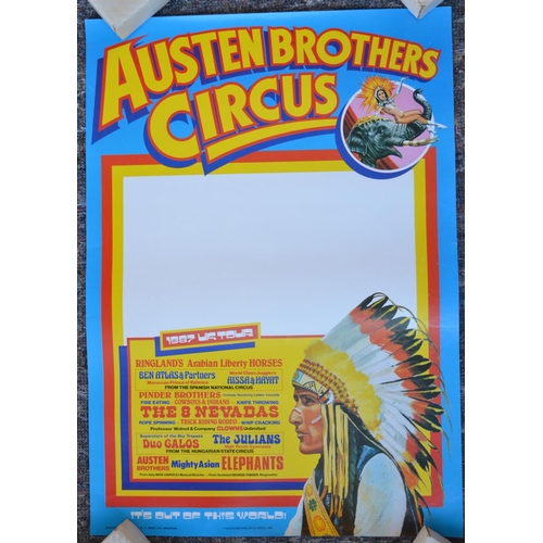 1158 - Ten circus event advertising posters to include Peter Jay Hippodrome Circus circa 1990's (50.5x33.7c... 