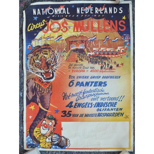 1162 - Nine international circus advertising posters (some vintage) to include National Nederlands Circus J... 