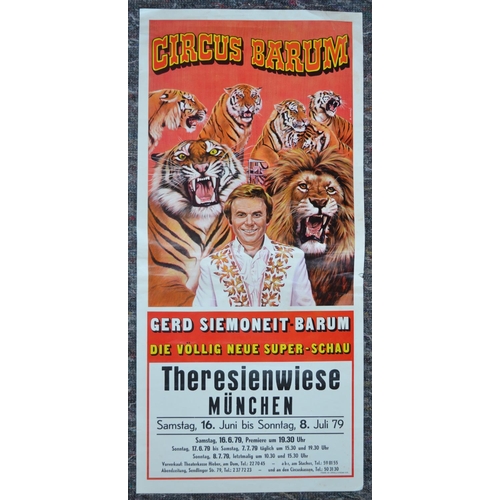 1162 - Nine international circus advertising posters (some vintage) to include National Nederlands Circus J... 