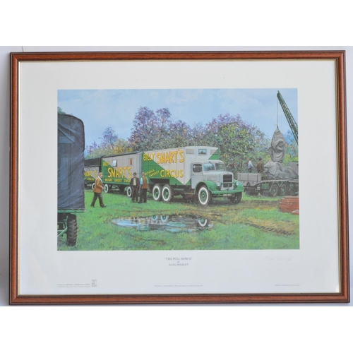 1164 - 'The Pull Down', Billy Smart's Circus with Austin K6 lorry, limited edition print by Alan Spillett, ... 