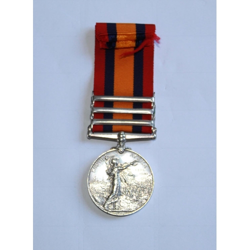 959 - Queens South Africa Medal. To 10411 Driver W. Chapman. With Three Clasps, Transvaal, Orange Free Sta... 