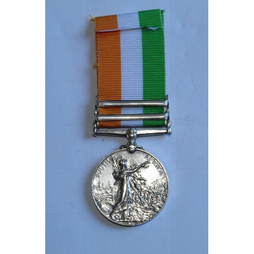 969 - Kings South Africa Medal. To 1334 Sgt J.W. Lindsay. With two clasps South Africa 1901/02. 1st Battal... 