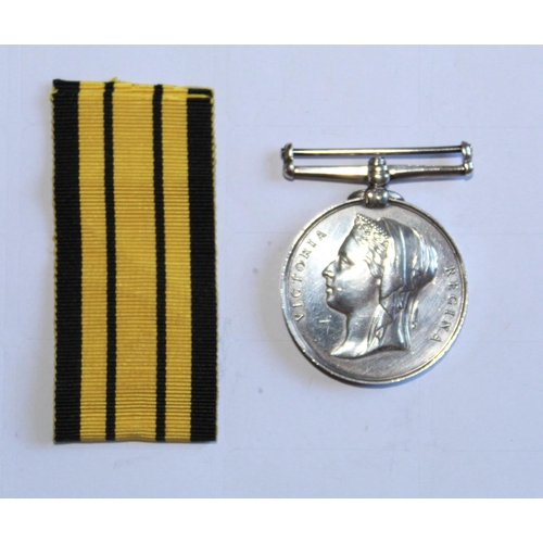 975 - Ashanti Medal 1873-74. To 1791 Pte J. Greaves. 2nd Battalion, Rifle Brigade.