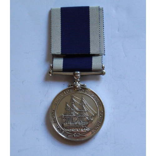 982 - Royal Navy Long Service Medal. To L11216 C.P.O. Hosking.