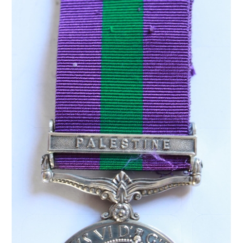 988 - General Service Medal. To 6343734 Pte R.W. Shrubsole. 2nd Battalion Royal West Kent Regiment. 1939-4... 