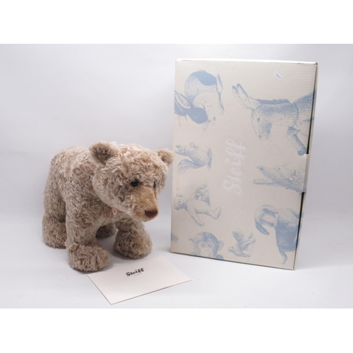 602 - Steiff: 'Grizzly Bear' teddy bear, caramel tipped mohair, limited edition of 1000, L55cm