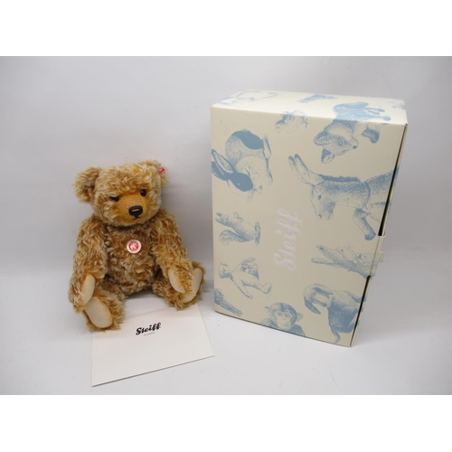 604 - Steiff: 'Teddy Bear Goldi', gold tipped mohair, limited edition of 1500, H42cm, with box and certifi... 