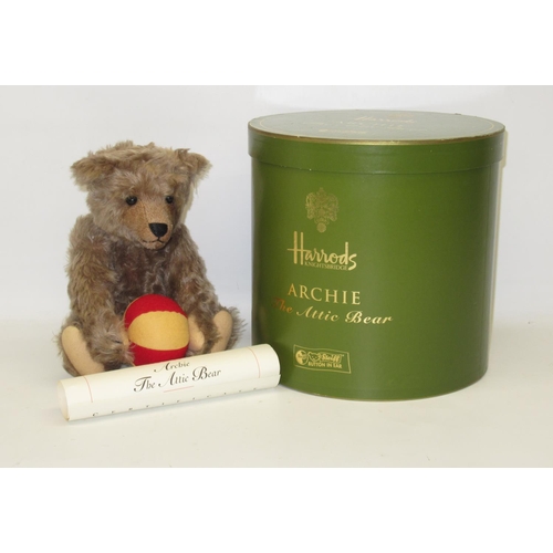 615 - Steiff: 'Archie the Attic Bear' Harrod's Exclusive teddy bear, caramel mohair, limited edition of 15... 