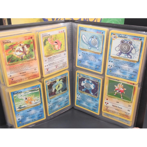 164 - Two Pokemon trading card folders containing approx. 175 cards c1999 and c2000