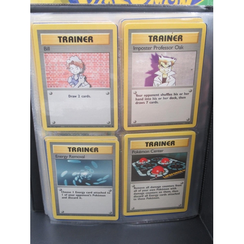 164 - Two Pokemon trading card folders containing approx. 175 cards c1999 and c2000