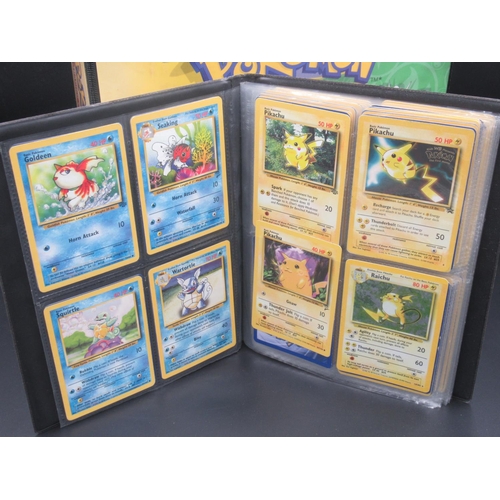 164 - Two Pokemon trading card folders containing approx. 175 cards c1999 and c2000