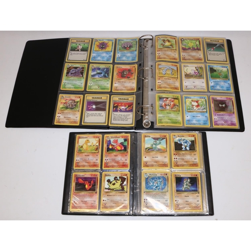 164 - Two Pokemon trading card folders containing approx. 175 cards c1999 and c2000