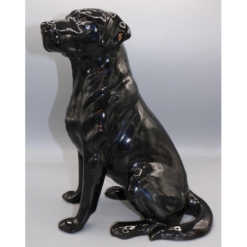 360 - Large Beswick seated Labrador, model no. 2314, black gloss, H33.5cm