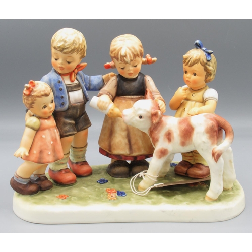 374 - Hummel Goebel, Moments in Time Collection figural group, 'Farm days', limited edition 1555/5000, H18... 