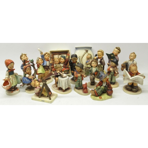 377 - Collection of seventeen Hummel Goebel activity themed figures incl. 'Star Gazer', 'Vacation Time', e... 