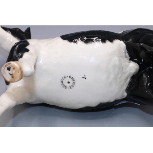 385 - Beswick Piebald Pinto Pony, model no. 1373, black and white gloss, H16.5cm