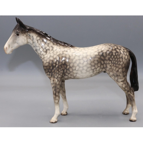 386 - Beswick Bois Roussel racehorse, model no. 701, rocking horse grey gloss, H20.5cm, A/F