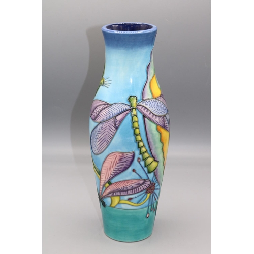 549 - Moorcroft Pottery: 'Lords and Ladies' pattern vase designed by Jeanne McDougall, dragonflies and aru... 