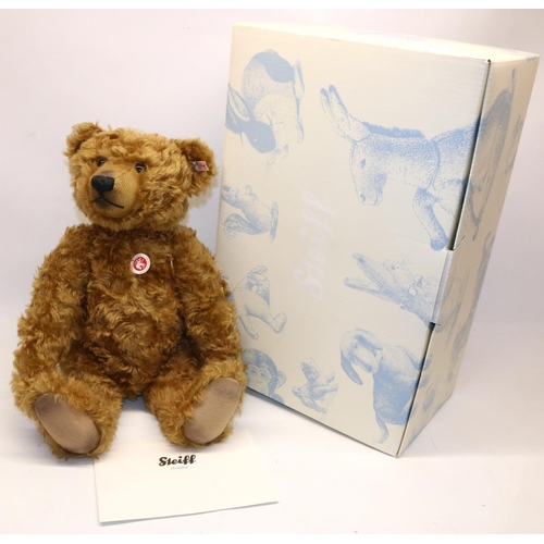 576 - Steiff teddy bear: 'Dylan', limited edition of 1000, light brown mohair, H56cm, with box and certifi... 