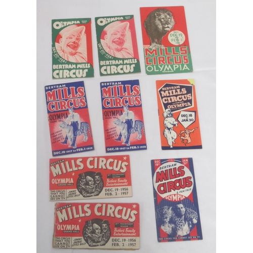 1168 - Bertram Mills Circus -  an impressive collection of Bertram Mills Circus programmes (approx. 93), he... 