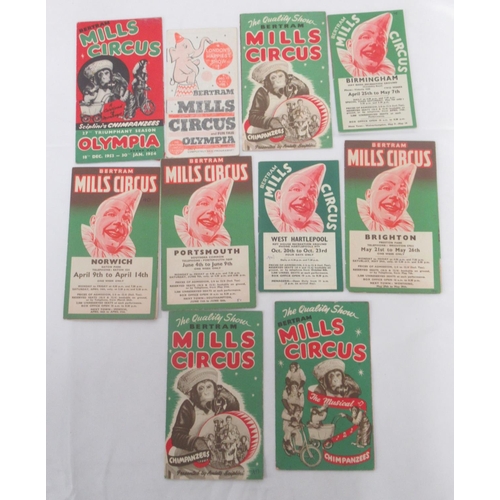 1168 - Bertram Mills Circus -  an impressive collection of Bertram Mills Circus programmes (approx. 93), he... 