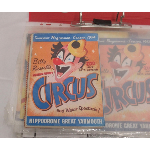 1170 - Great Yarmouth Hippodrome Circus and Blackpool Tower Circus -  collection of mid to late c20th progr... 