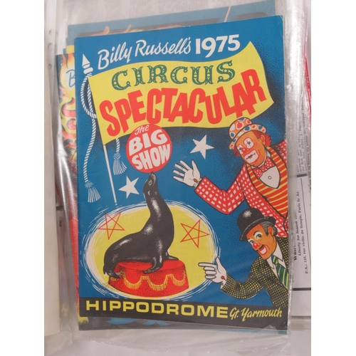 1170 - Great Yarmouth Hippodrome Circus and Blackpool Tower Circus -  collection of mid to late c20th progr... 